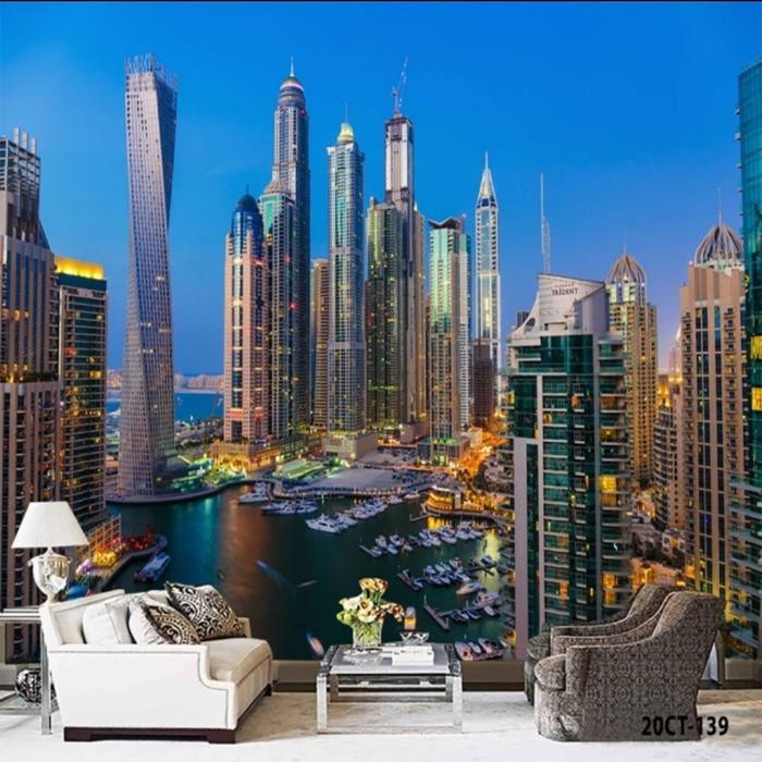 HOT SALE Wallpaper Dinding 3D Custom Premium Bahan Import - Building Gedung