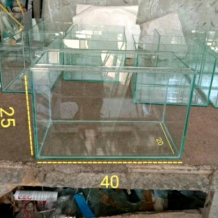 Amour Petshop Aquarium 40X20X25 Aquarium Channa Akuarium Polos Aquarium Kaca