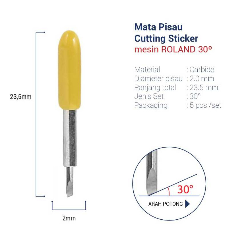 

JH8 Mata Pisau Jarum untuk Cutting Sticker/Vinyl Roland 30 45 60