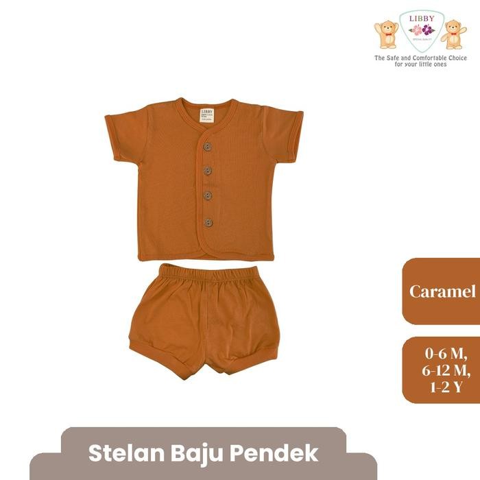 Libby Piyama Bayi-Setelan Pendek Bayi-Baju Tidur Bayi-Libby Earth Comfy Set (1 Stel)