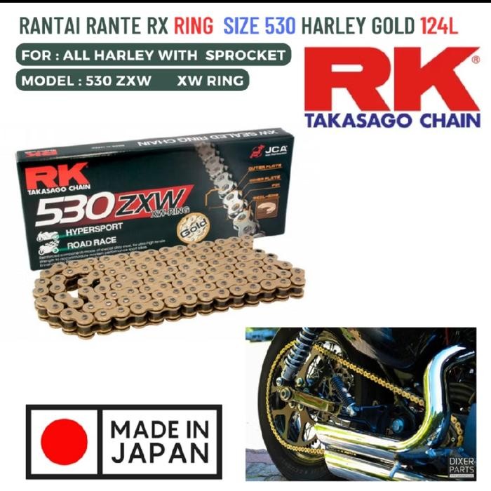 RANTAI O RING SIZE 530 124L ORIGINAL RK TAKASAGO JAPAN 530 KRO ZXW