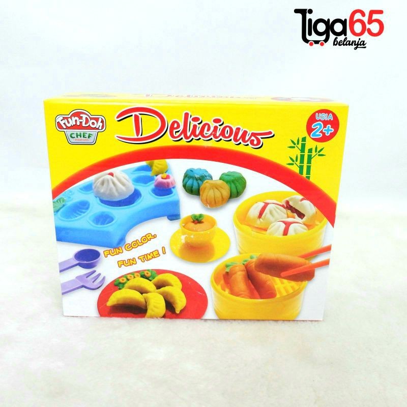

Fun Doh / Lilin Mainan Anak / Mainan Edukasi / Clay / Delicious / Fun Dough Delicious / Kerajaan Alat Tulis