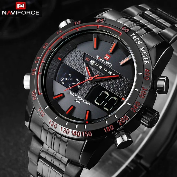 NAVIFORCE 9024 Casual Watch Men Sport LED Digital Watch waterproof