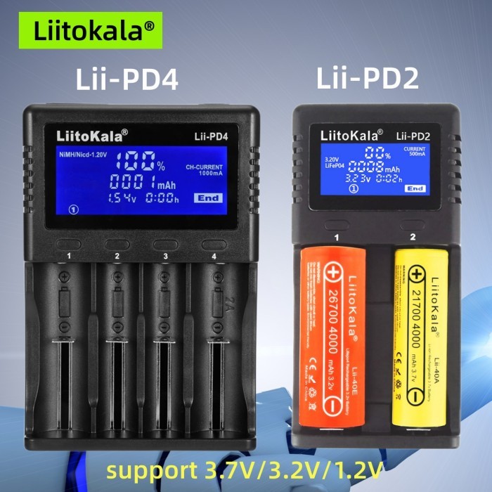 LiitoKala Lii-PD4 Lii-PD2 Lii-402 Lii202 Lii100 18650 21700 Universal