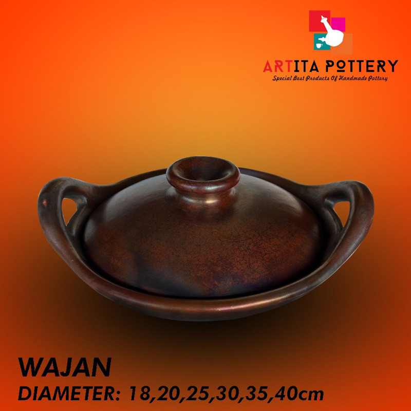 WAJAN 40CM GERABAH TANAH LIAT
