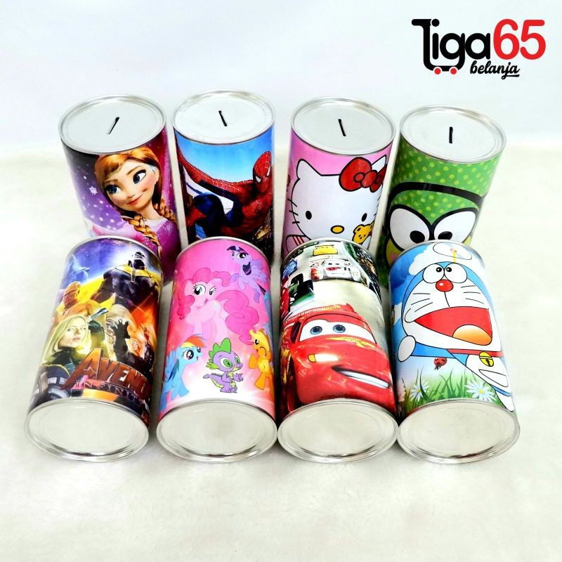 Celengan Coin Bank/Celengan Karakter/Coin Bank Tabung Stiker L