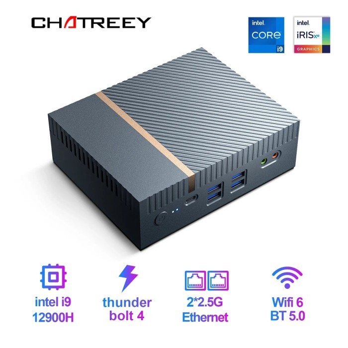Chatreey IT12 Mini PC 12th Intel Core i9 13900H Gaming Desktop