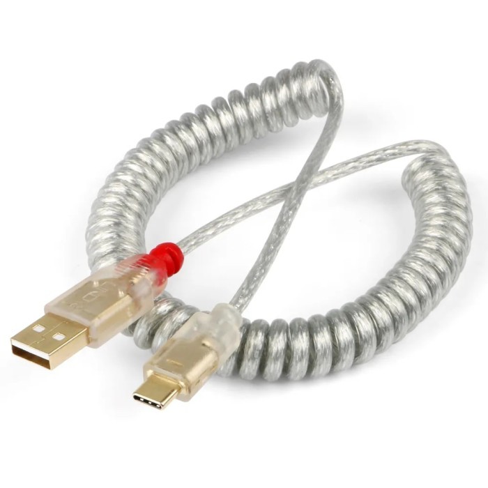 LINDY type c Cable wire Mechanical Keyboard Silver cable coiled cable