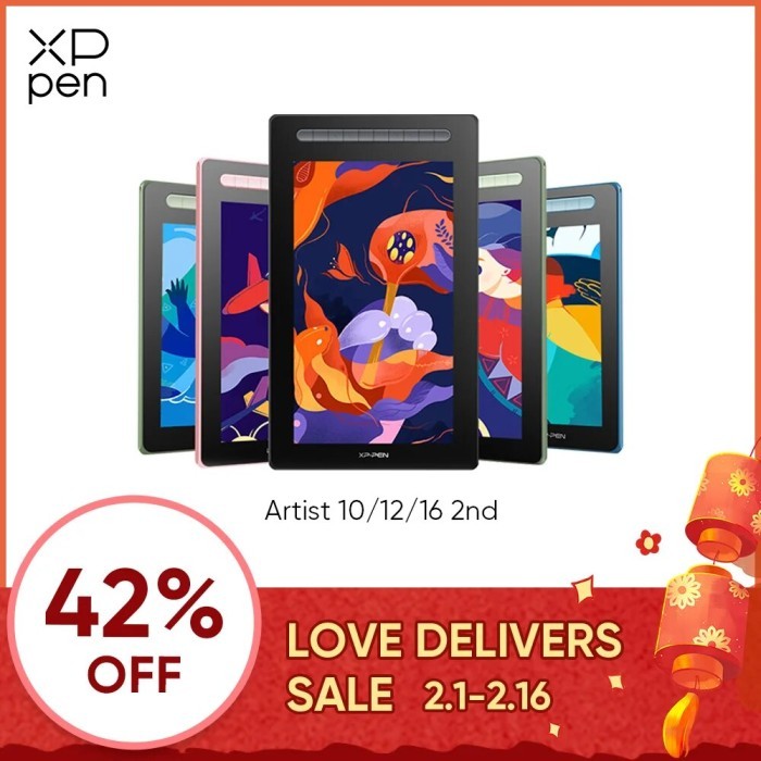 XPPen Artist Series Pen Display (2nd Gen) Artist 10 12 16 Inch