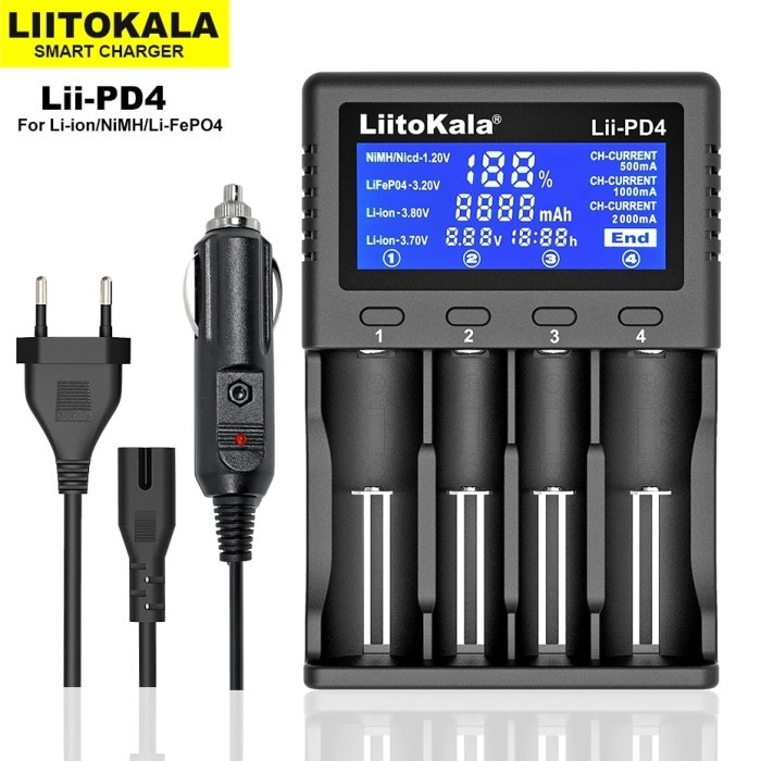 LiitoKala Lii-PD4 Lii-PD2 Lii-402 Lii202 Lii-M4 18650 Charger