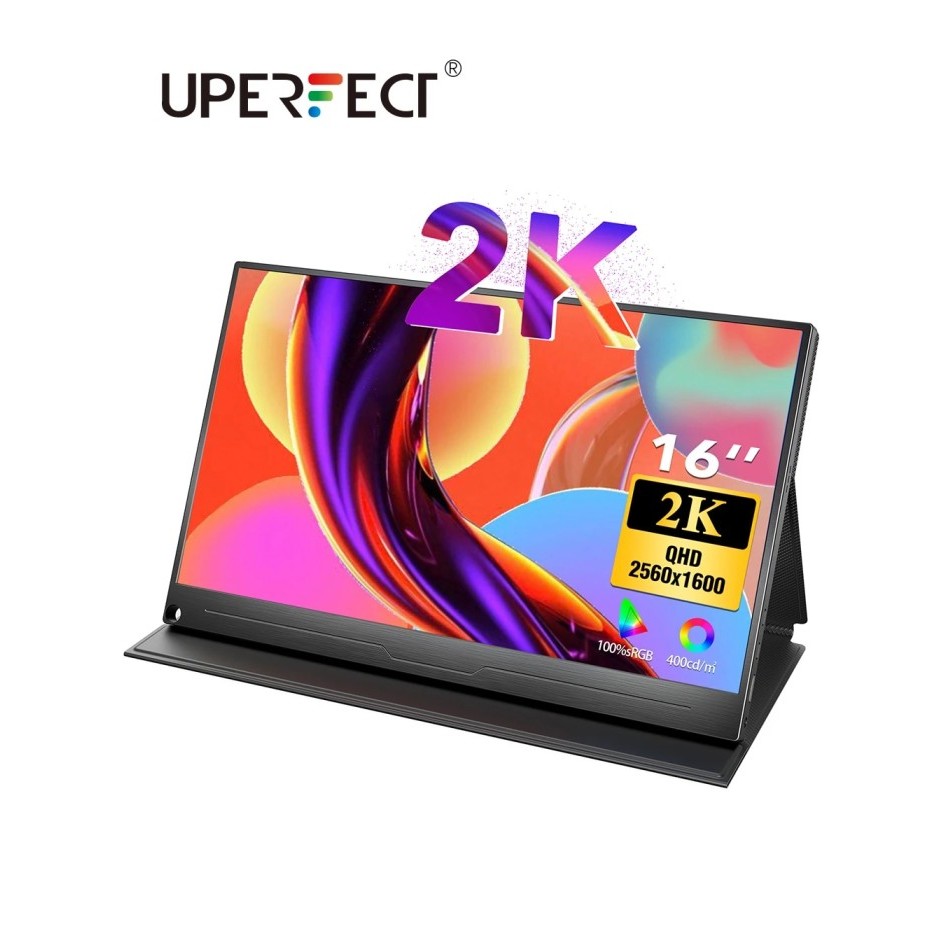 UPERFECT 2K Portable Monitor 16.0-inch 400 Nits 8 Bit Frameless