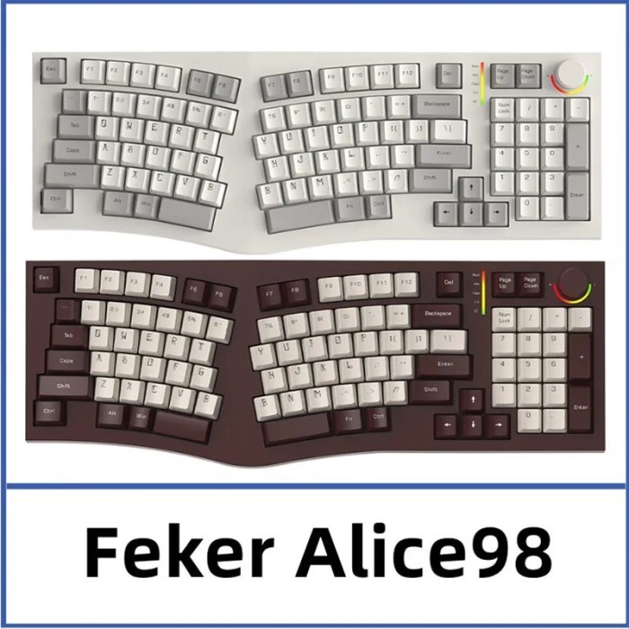 Feker Alice98 Mechanical Keyboard Ergonomic RGB Hot Swap Bluetooth