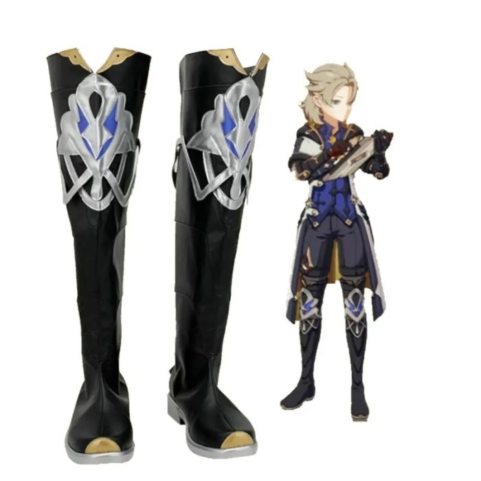 Game Genshin Impact Albedo Cosplay Shoes Genshin Cosplay Albedo