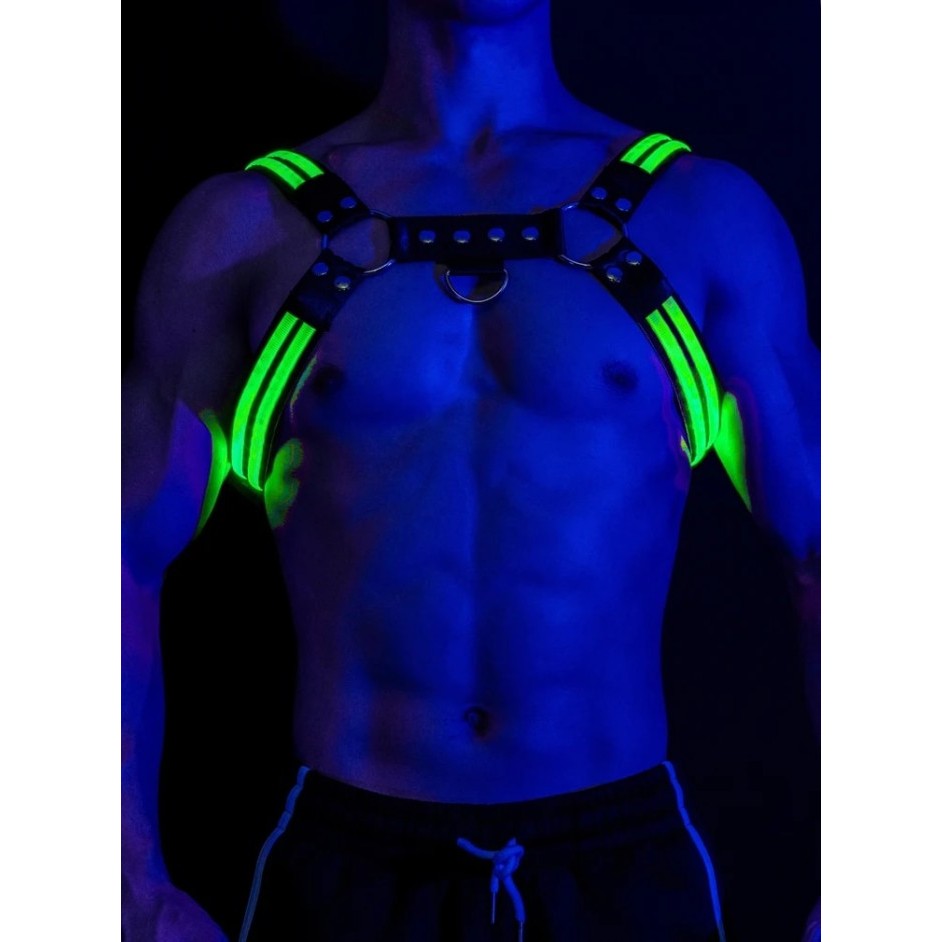 Muscle Man Light Belt Chest Straps Bar Pole Dance Costume Male