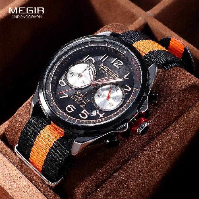 MEGIR Casual Sport Watch for Men Fashion Chronograph Quartz