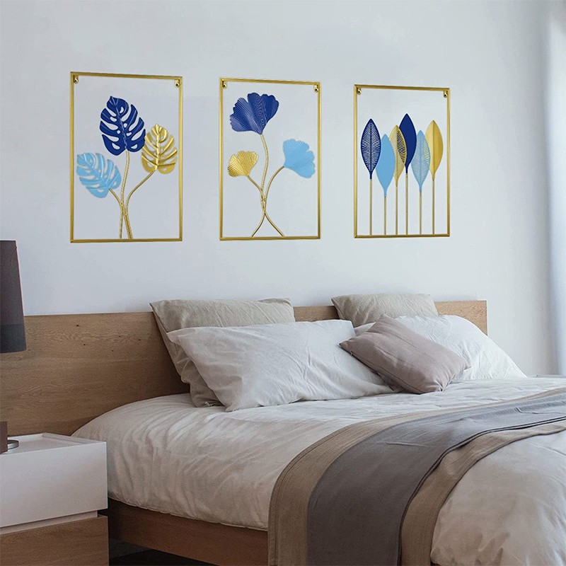 Wall Decor Hiasan Dinding Frame Metal Gold Warna Berbilang Nordic Dinding Frame WallDecor Metal Gold