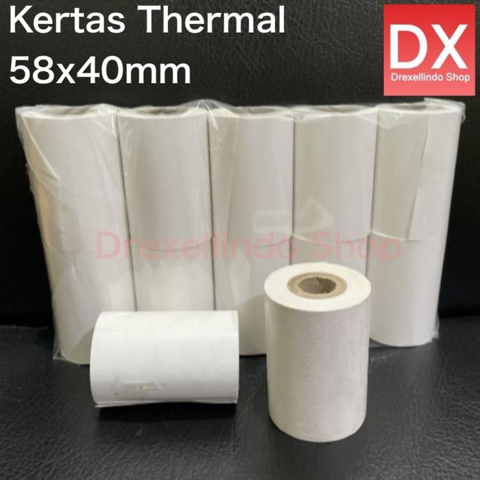 

Gilang_Store Kertas Thermal Struk Kasir 58x40mm per 10 roll