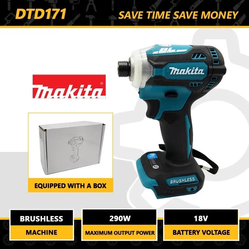 Makita Dtd171 18V Brushless Impact Driver Cordless Electric Screwdriver For Construction Home Repair