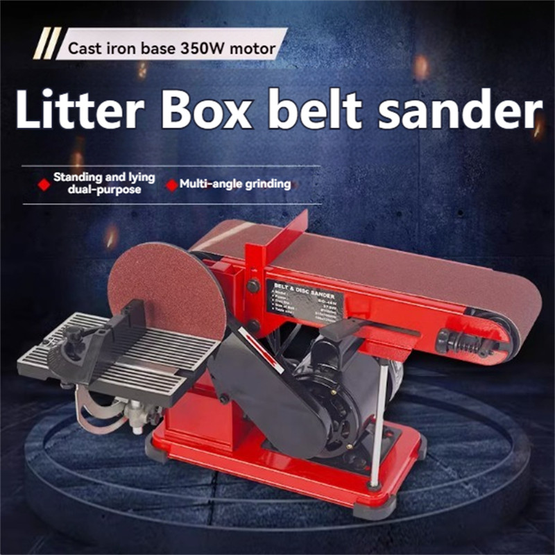 Belt Sander Electric Adjustable Bench Belt Sander 350W Grinder Bench Sanding Machine Multi-Function