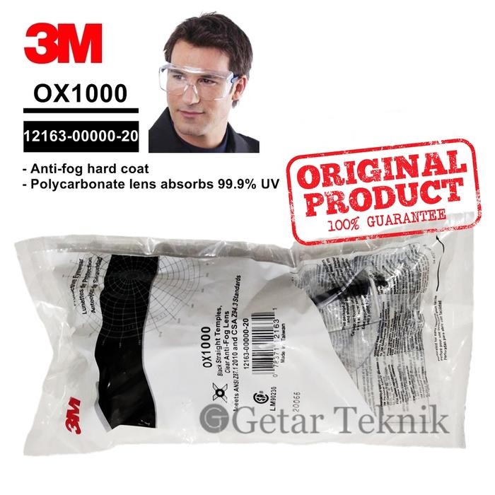 New Kaca Mata Safety 3M Ox1000 Protective Eyewear 2000 12163-00000-20 - Asli