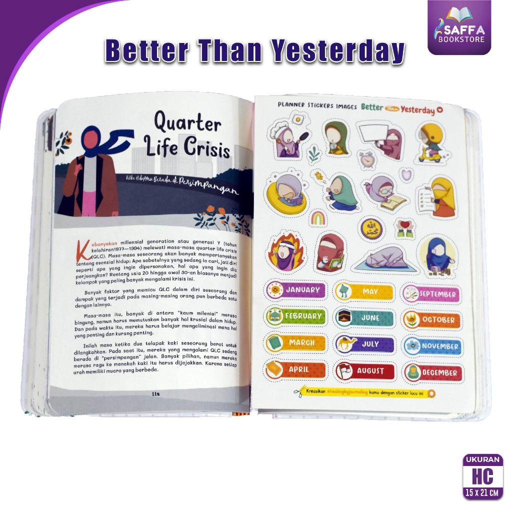 

Buku Better Than Yesterday Planner Muslimah Juara Penerbit Almubarok Hard Cover Catatan Muslimah