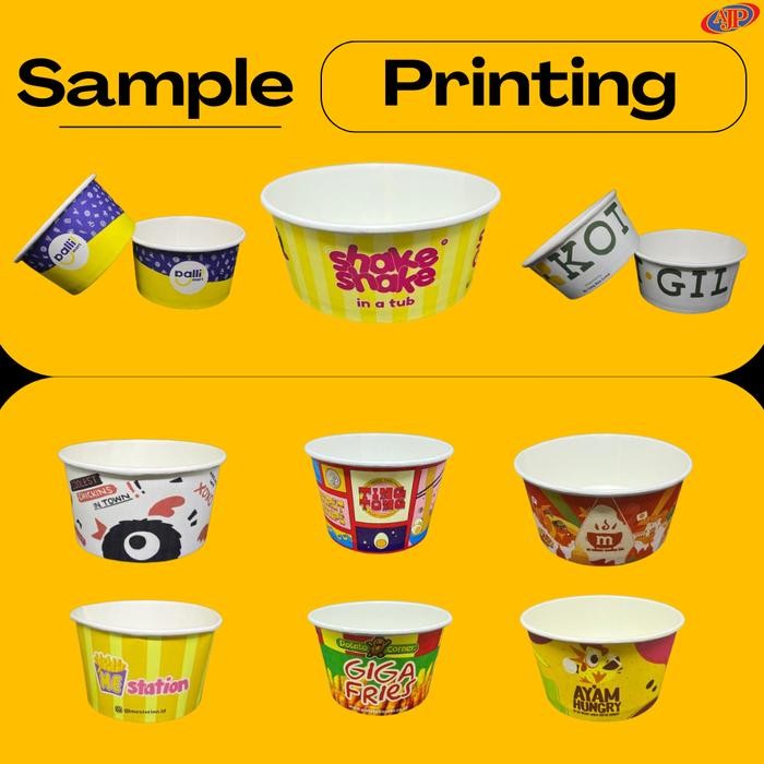 Custom Printing Paper Bowl 360 Ml (12 Oz)