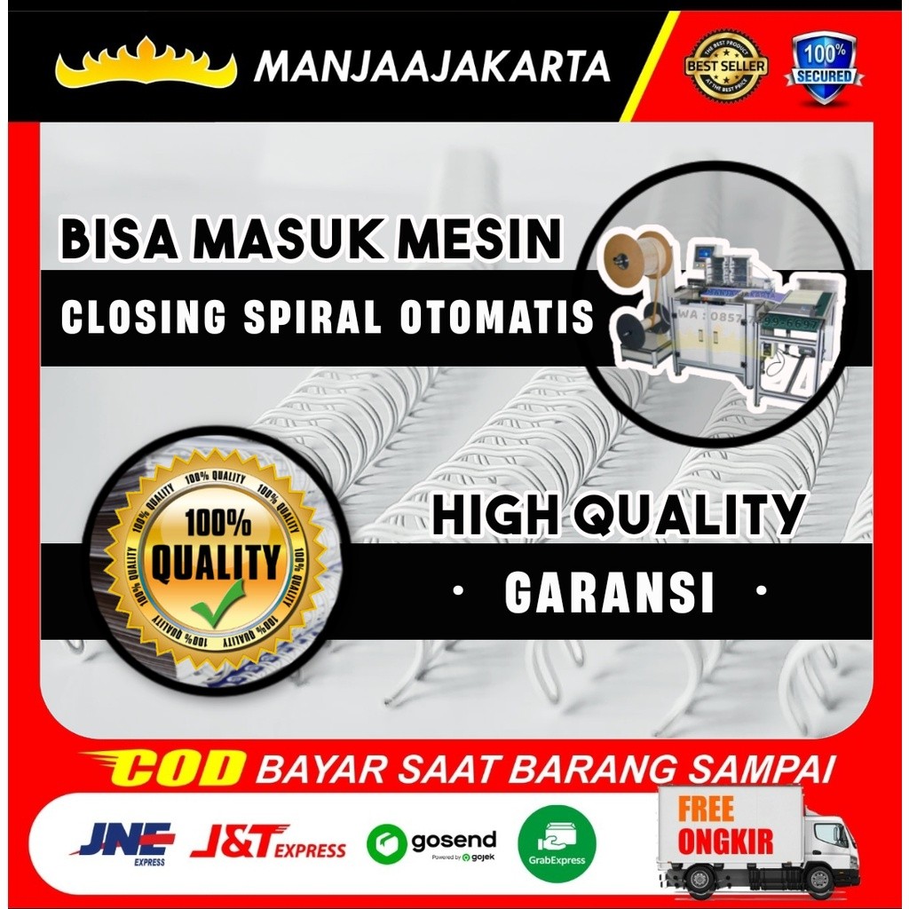 

Ring Kawat No.16 putih A4 Spiral Kawat 1 inch putih Kawat Spiral Jilid Buku Agenda Wire Binder