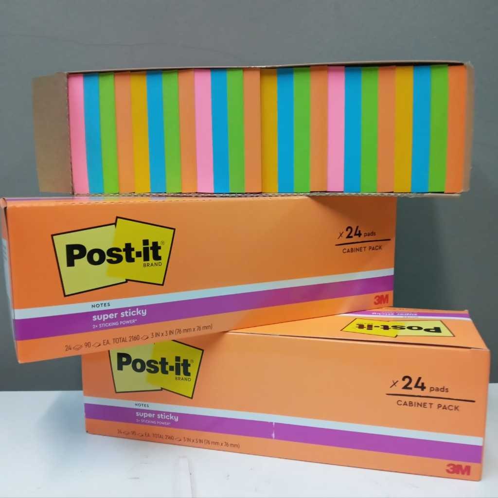 

3M Post It Super Sticky Notes 654-24SSAU 1 pack isi 24 pad