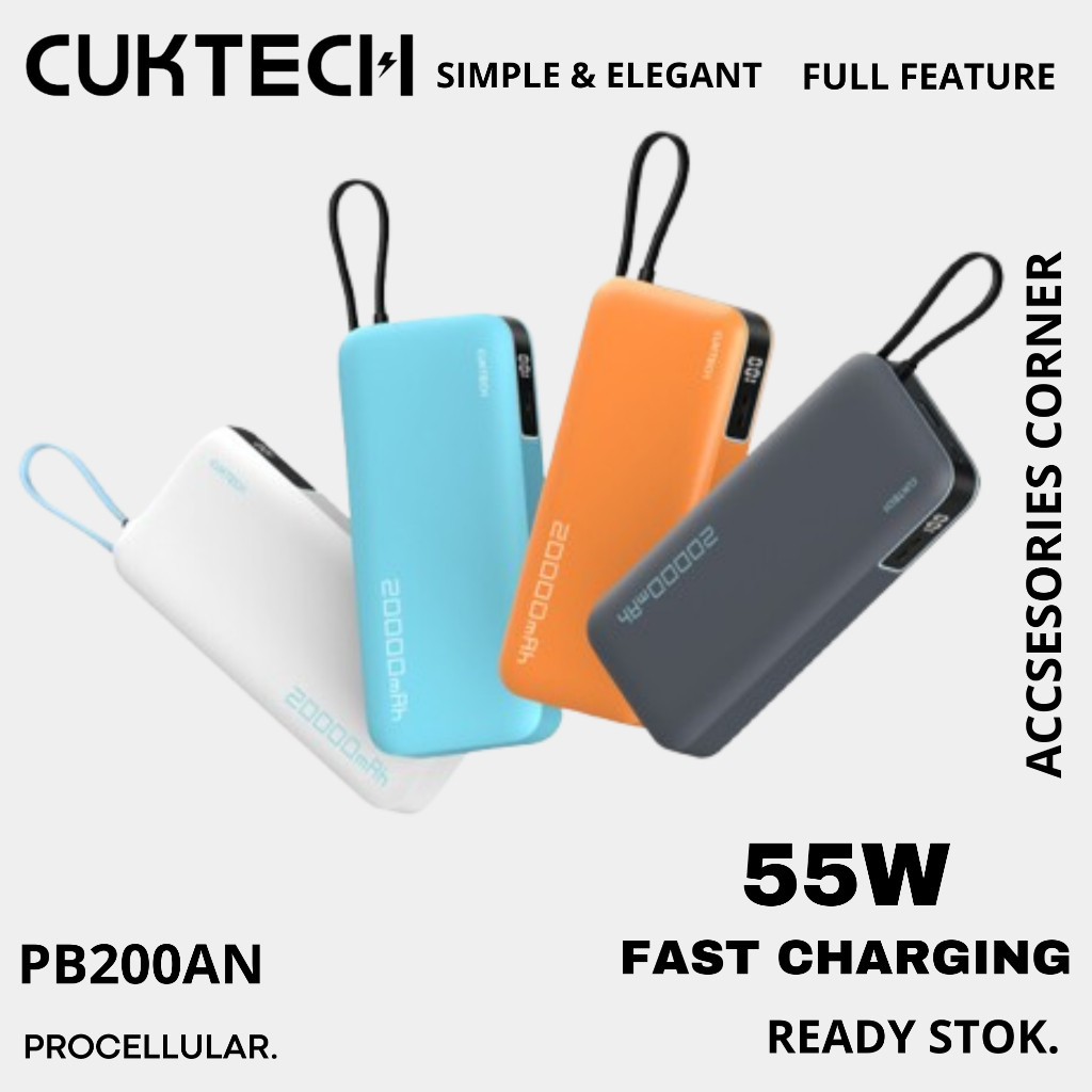 Cuktech PB200N Power Bank 20000mAh 55W USB C Fast Charging