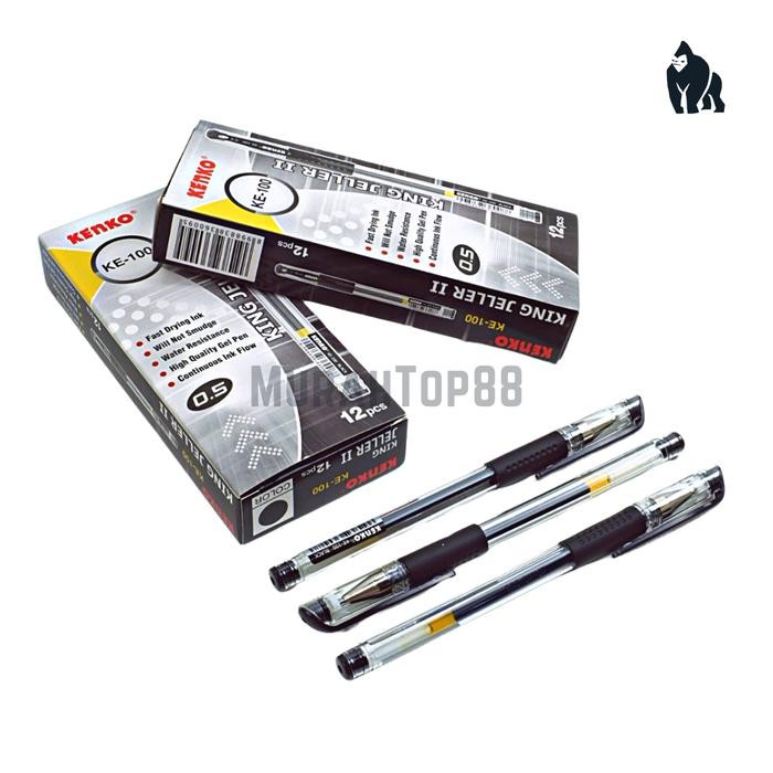 

Ready JT Pulpen Gel Kenko KE-100 King Jeller II 0.5 mm / Ballpoint Gel [12 PCS]