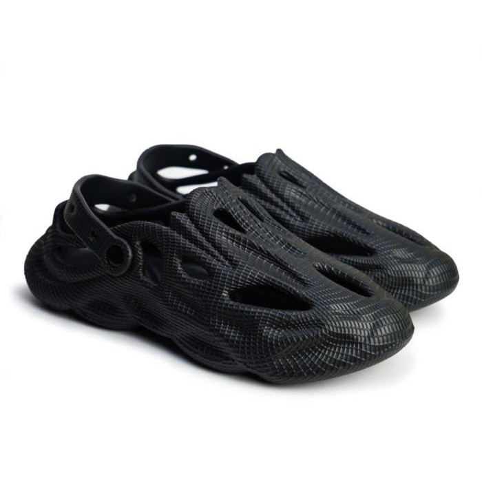 SANDAL SEPATU SLOP SEPATU SLIP ON PRIA KARET BLACK SANDAL BAIM