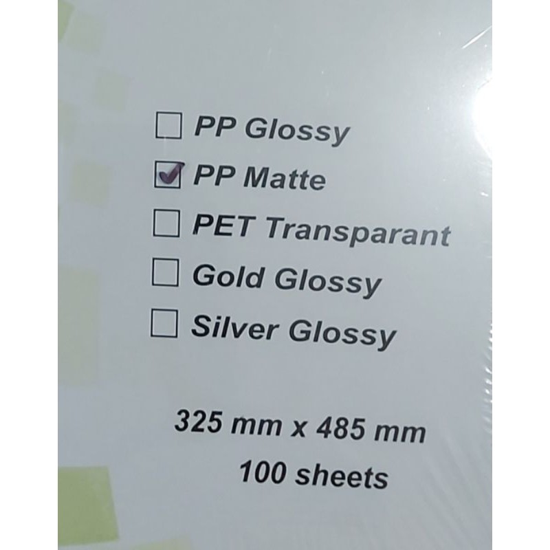 

STICKER VINYL LASER A3+ GRAFTAC PUTIH E (ISI 100)