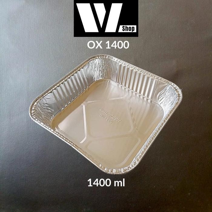 Alumunium Tray OX1400 Aluminium Foil Tempat Kotak Kue Bolu OX 1400