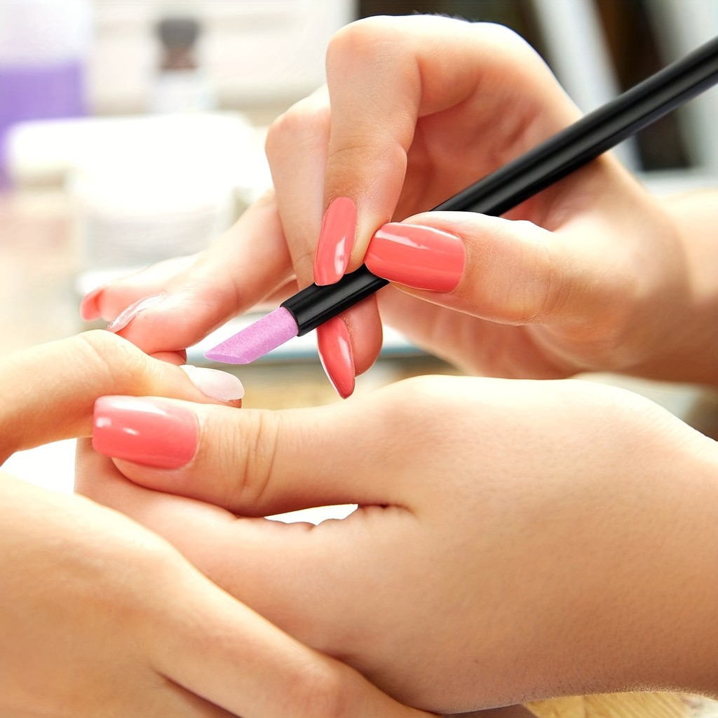 5 Pieces Stone Nail File Cuticle Stone Pusher Nail Sanding Sticks Nail Art Pen Cuticle Remover Trimm