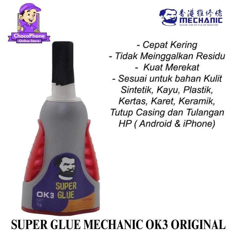 

Super Glue Mechanic OK3 Lem Glue Multifungsi Original