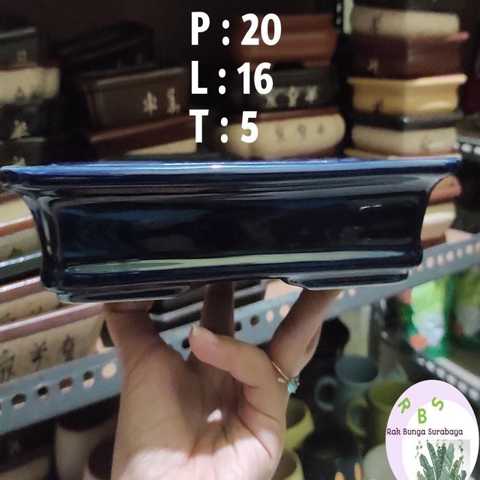 PREMIUM Pot bonsai keramik persegi panjang