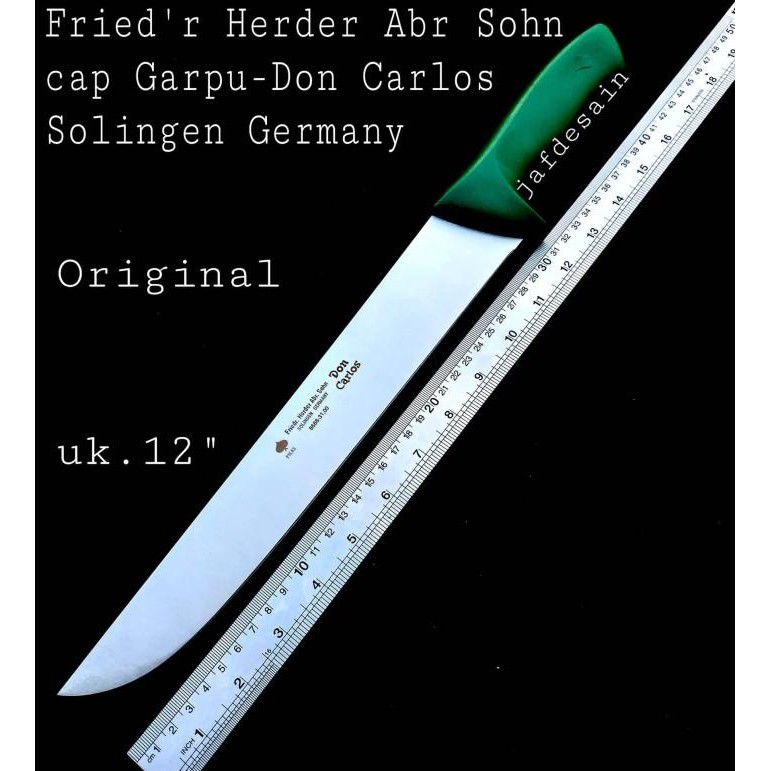 PREMIUM Cap Garpu Asli Pisau Sembelih Stainless Don Carlos Solingen Jerman 12"