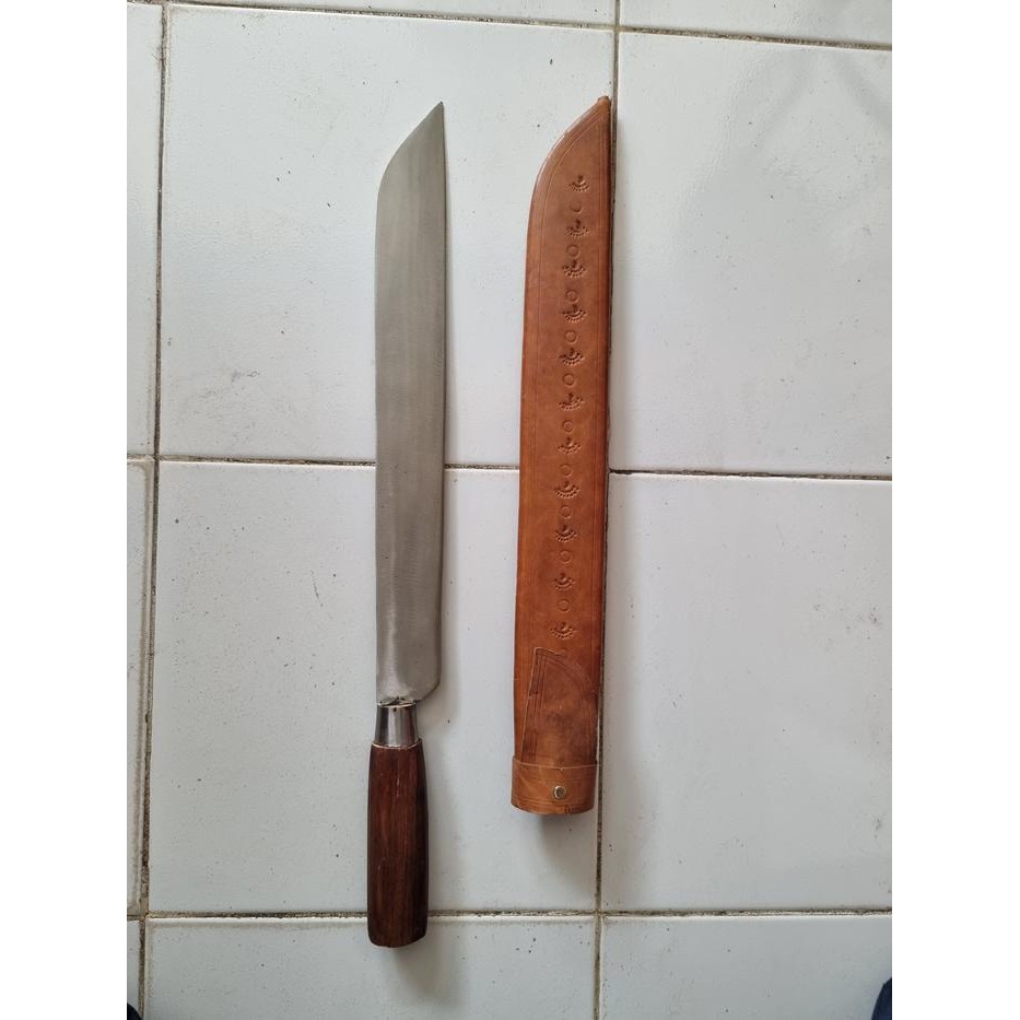 PREMIUM Pisau Sembelih Baja Asli Super Tajam Sarung Kulit Sapi