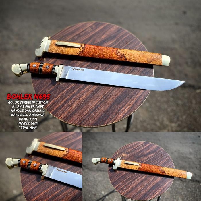 PREMIUM Golok Sembelih Bohler N695 Custom Super Tajam Best quality