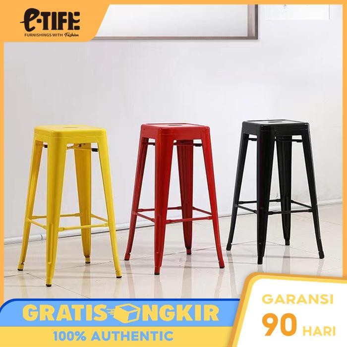E-TIFE Kursi Makan / Kursi / Kursi besi / Kursi Bar /Kursi Tinggi /Kursi toko Kopi /Kursi toko teh