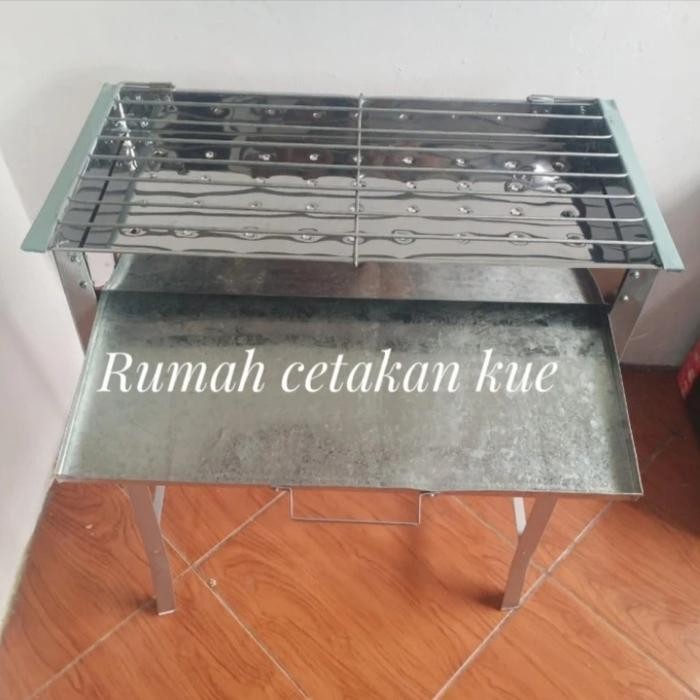 PREMIUM bakaran arang stainless /panggang arang stainless /free kipas bambu
