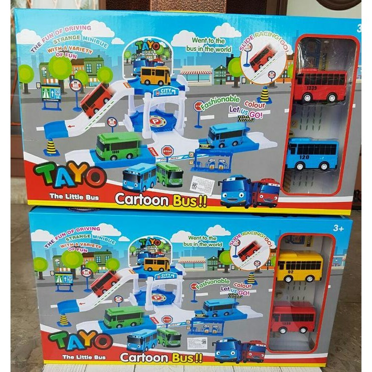 BerkahToys-- Track Set Parking Tayo / Parking Lot Tayo / Kado Mainan Anak Tayo