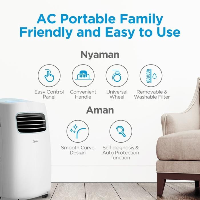AC MIDEA PORTABLE MPF2-12CRN1