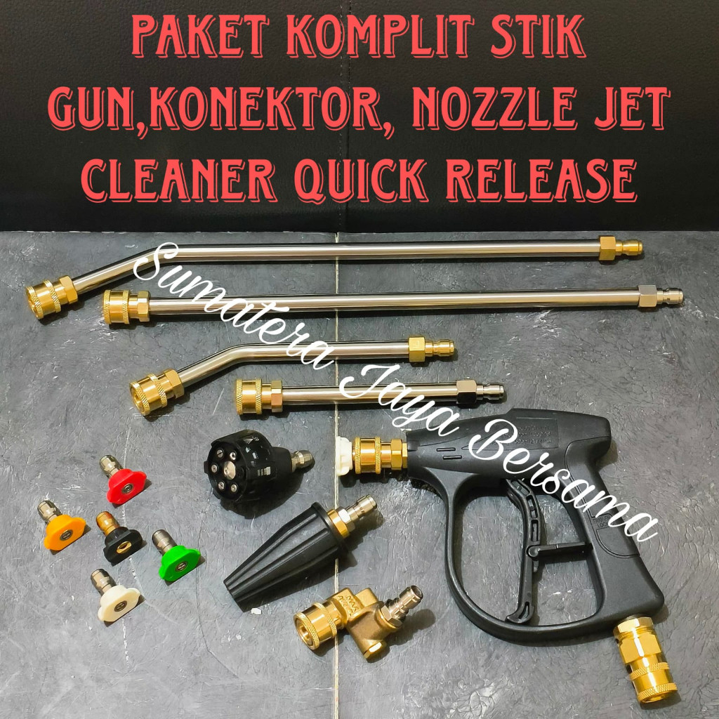Paket Gun Jet Cleaner Quick Release Sambungan Konektor Nozzle Steam