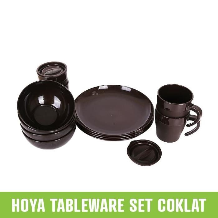 Tableware Hoya 1 Set Mangkuk, Piring Bulat, Mug (Masing2 4Pcs)