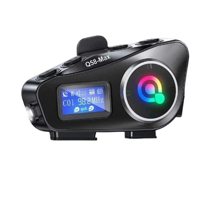 EG Intercom Helm Bluetooth Headset 2 Riders Bahasa Indonesia 1000mAh - Q58-Max Walkie Ht Talkie