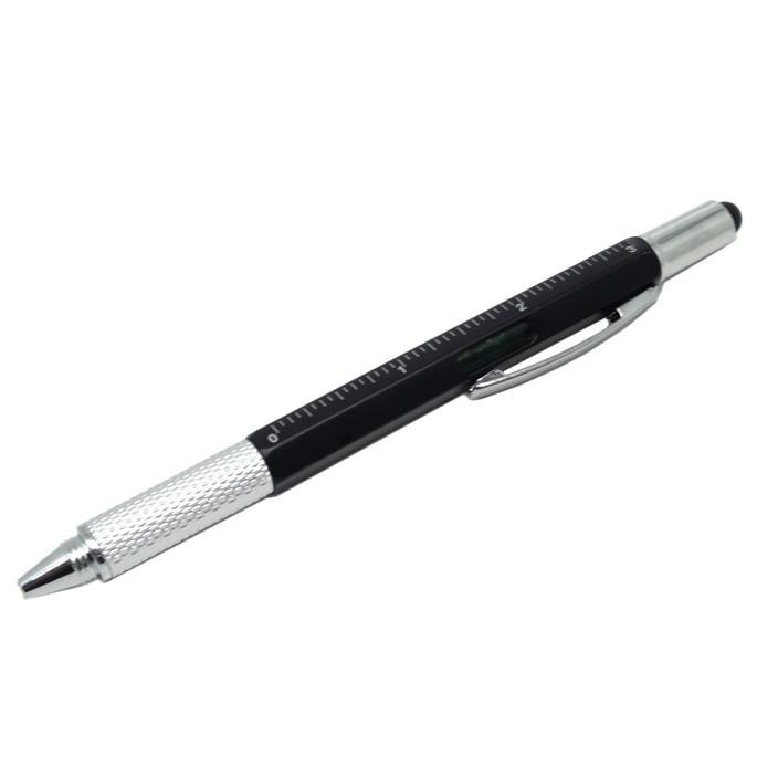 

Ready JT Taffware Pena Multifungsi Plastik Stylus + Penggaris + Level - Black