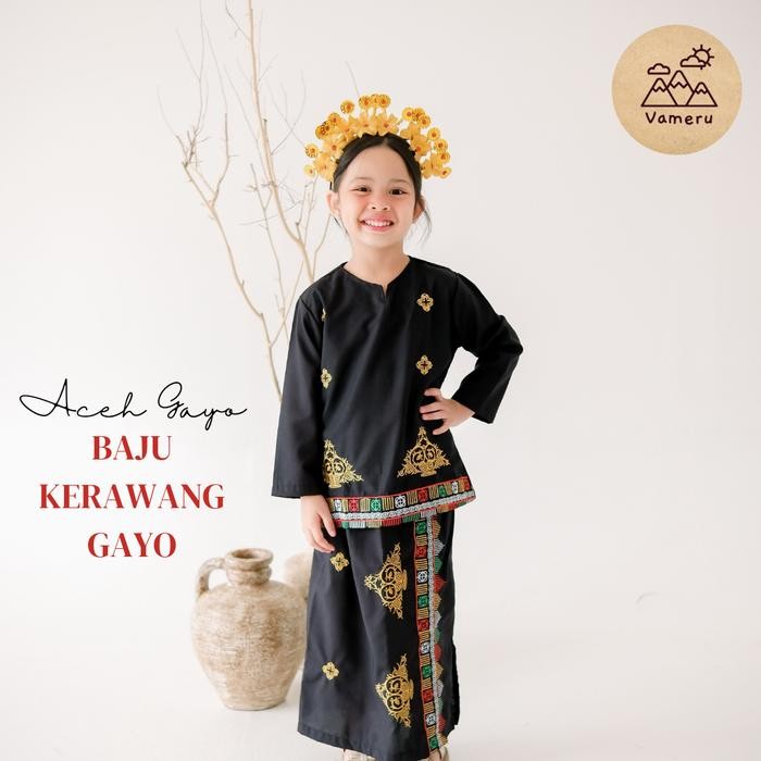 BAJU ADAT KERAWANG GAYO ACEH PEREMPUAN ANAK