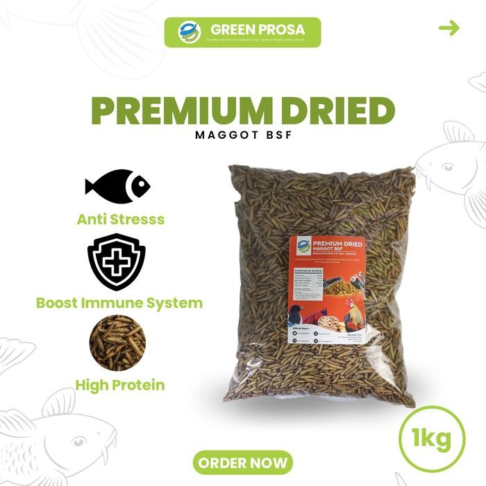 Pawretty- MR MAGGOT - PREMIUM Maggot/Magot Kering - Dry Maggot 1kg