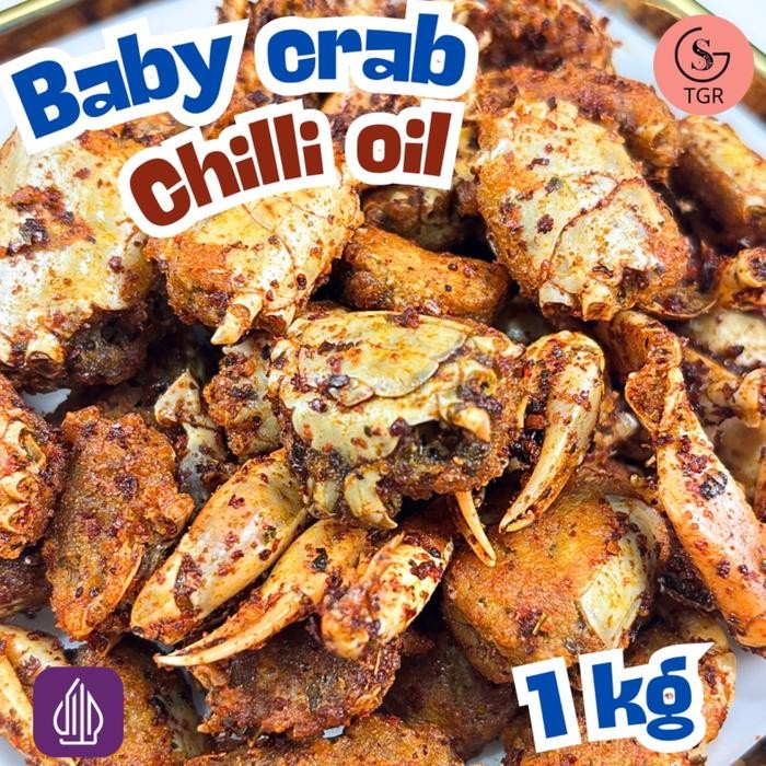 

[ 1 Kg ] Cemilan Baby Crab Varian Rasa Pedas Chilli Oil Daun Jeruk,Balado,Jagung Bakar Crispy Amis
